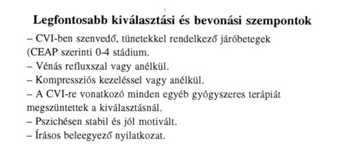 Mieronizált flavonoiddal (Detralex) kezelt, vénás elégtelenségben szenvedő betegek nemzetközi vizsgálatának első magyarországi eredményei 